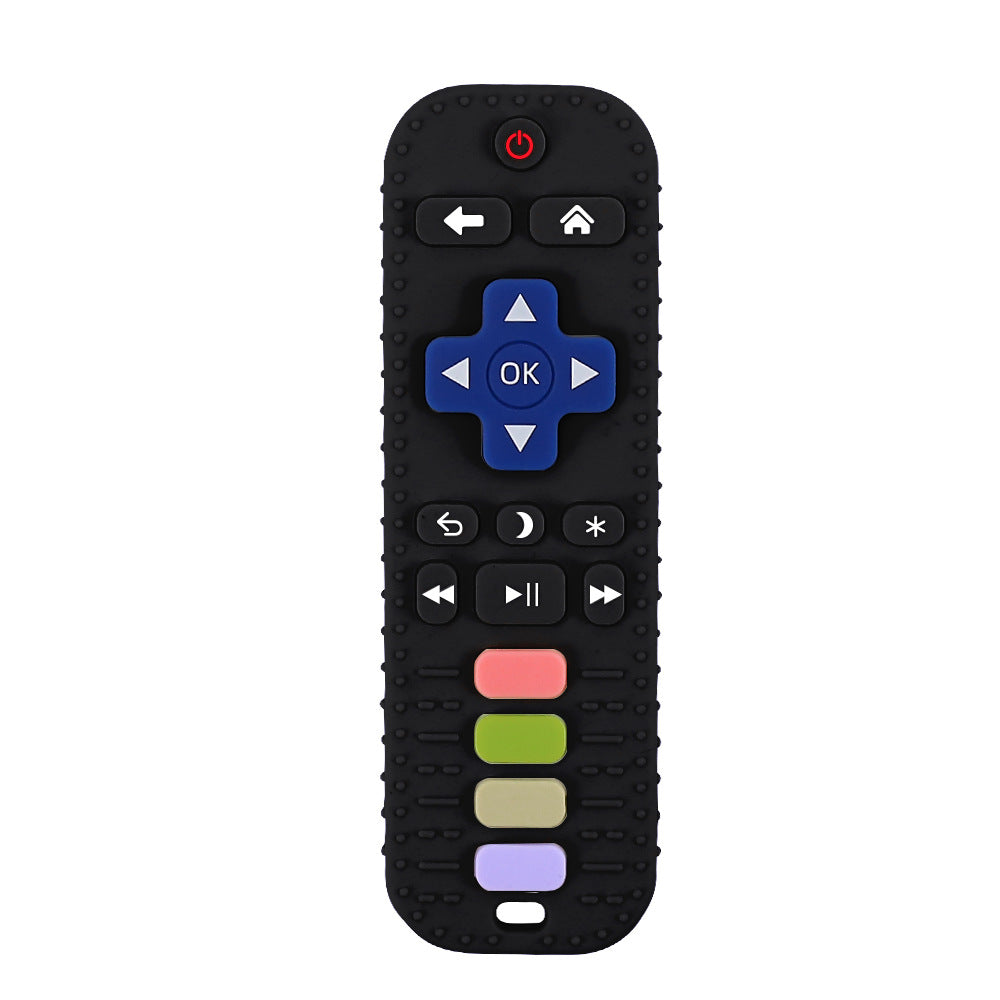 explosive product simulation button remote control baby toothpaste baby anti-eating hand grinding teeth food grade silicone toothpaste