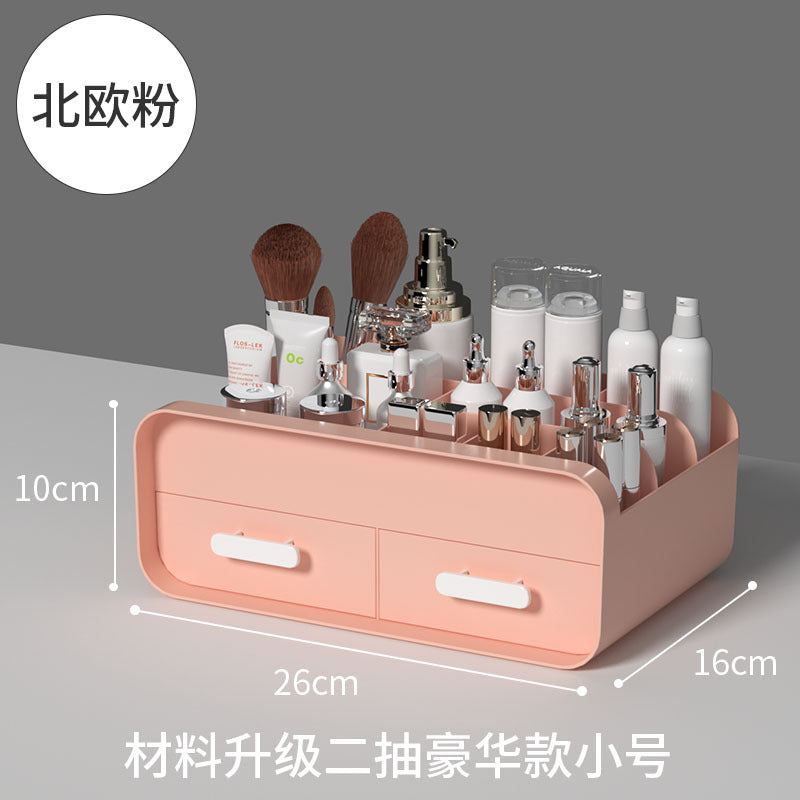 Ouxin drawer vanity case dormitory finishing plastic shelf cosmetics skin care dresser desktop storage box