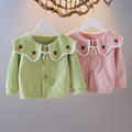 new spring/autumn stylish outerwear for baby girls, 0-3 years old, infant clothes, girls' long-sleeved comfortable versatile cardigan