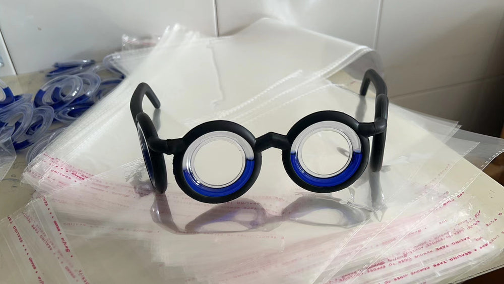 Motion sickness glasses