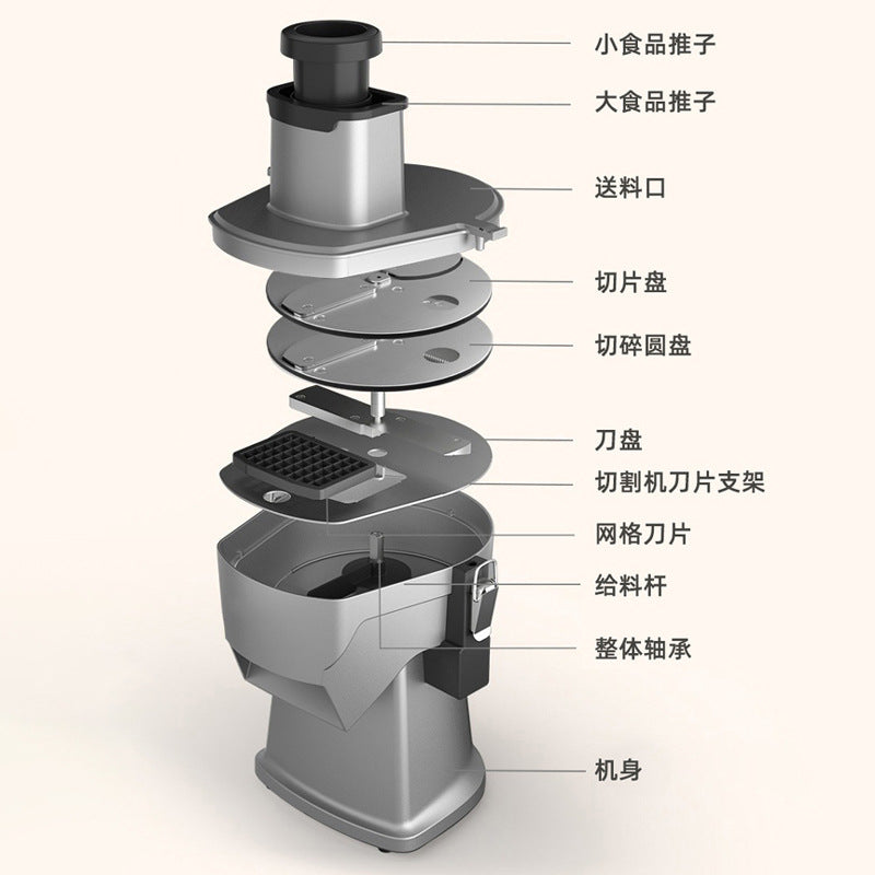 Multifunctional commercial vegetable cutter - potato, carrot shredder, vegetable dicer, fully automatic fruit slicer