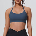 New arrival nude yoga vest thin shoulder straps detachable breast pad sports intimates suspenders beautiful back push up fitness bra