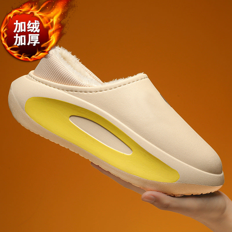 Winter new children's EVA cotton shoes parent-child velvet thickened couple cotton drag home leisure men's and women's cotton shoes wholesale