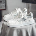 Trendy ink wash painting skate shoes - 2026 new men's collection: high-style, versatile, casual sneakers for students and athletes