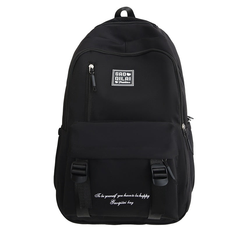 Backpack New wholesale students Junior high school students Large capacity Japanese and Korean version schoolbag Trendy fashion backpack Double shoulder