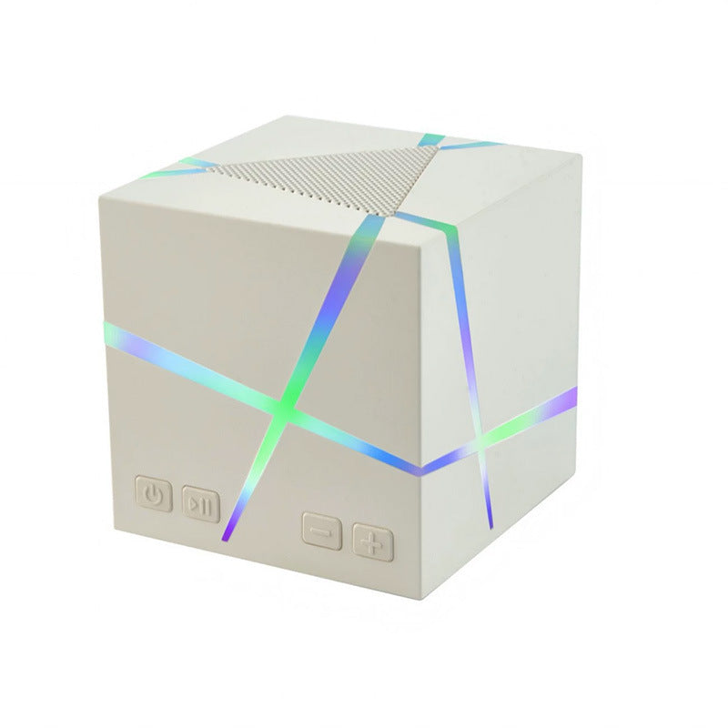 Cube rubik's cube wireless bluetooth speaker - creative color-changing lights, subwoofer, mini wireless card-playing speaker - gift idea