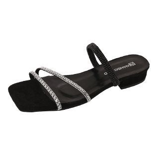 Export 42 plus sizefrenchflats rhinestone sandals women's shoes 2025 new arrival fairy style elegant sandals