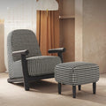 Houndstooth single sofa scandinavian normcore armchair bedroom lounge chair balcony lazy chair designer casual chair