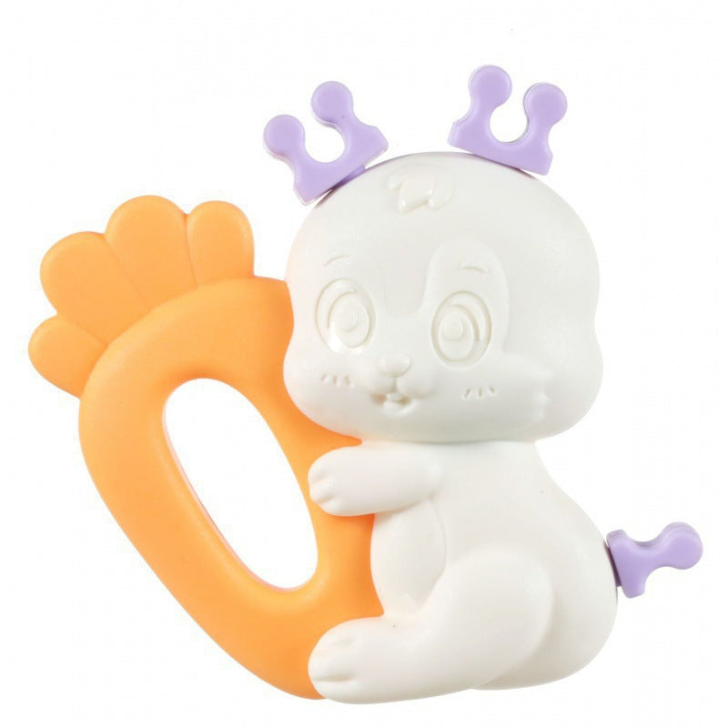 Cross-border baby hand rattle toy 0-1 years old newborn baby can gnaw teething glue baby bed bell pedal piano pendant