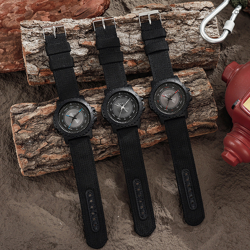 Ouki new outdoor sports canvas strap student watch - creative, fashionable, and unique quartz watch for cross-border wholesale