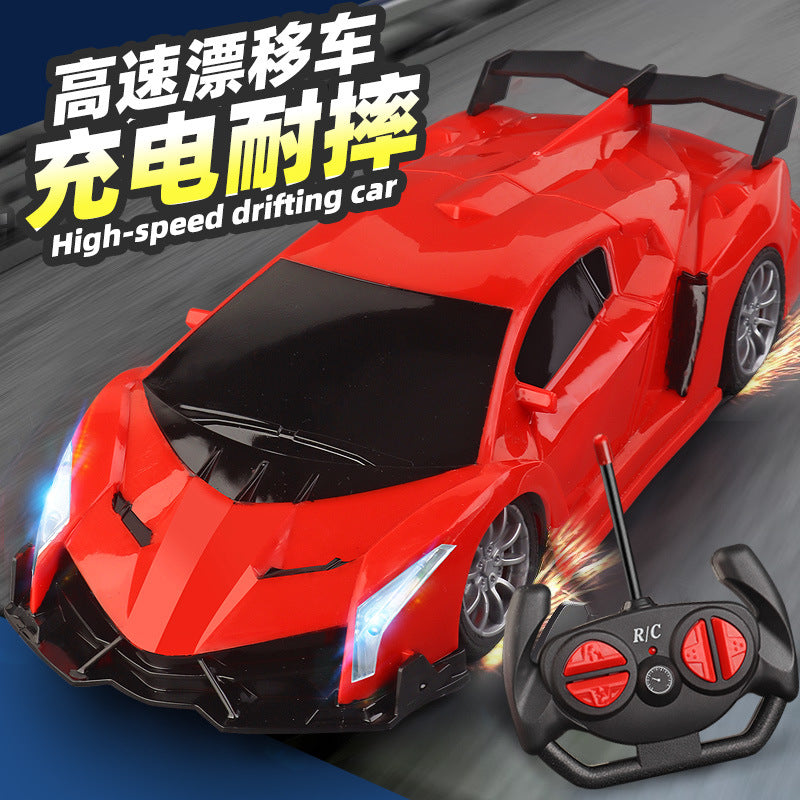 Kids' remote control car toy rc electric high-speed motor drift racing police car off-road vehicle for boys ages 5-7