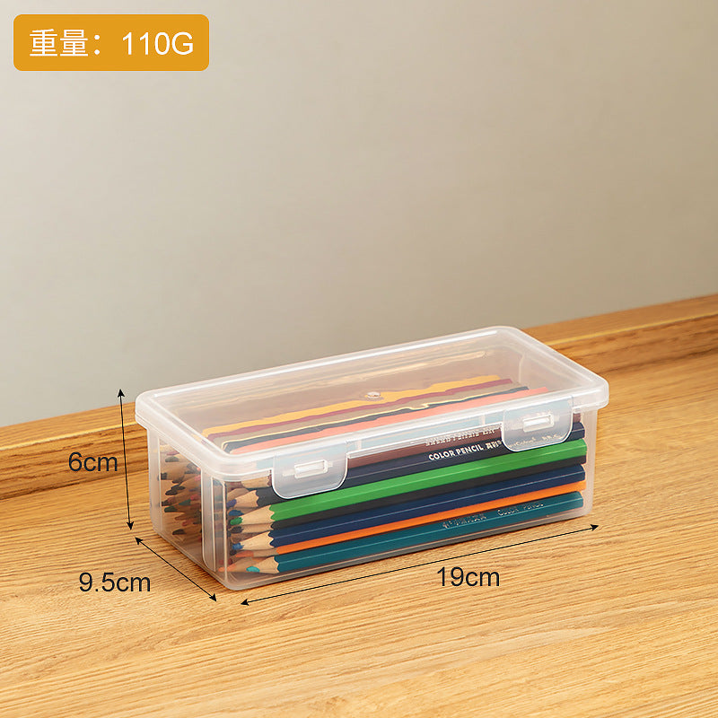 Desk box, storage box, fully transparent pencil marker, stationery, storage box, desk key, sundry storage box.
