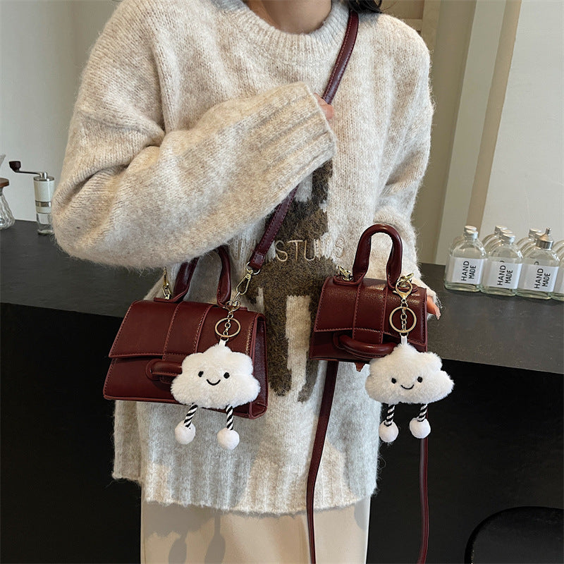 Retro presbyopia shoulder bag women's 2025 popular new niche ins versatile Korean version ins women's bag messenger bag