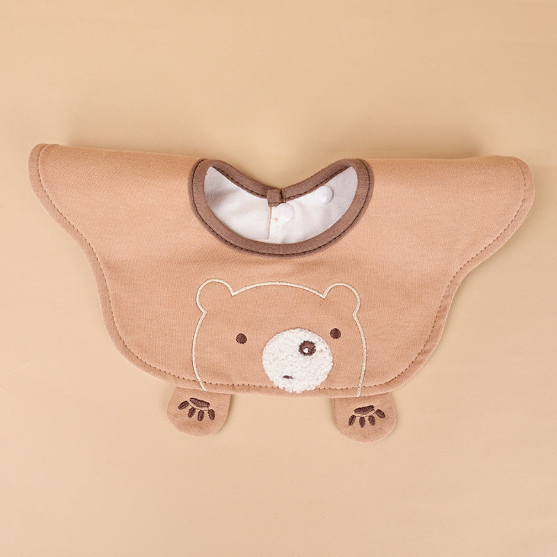 Single pack baby bib waterproof bib newborn combed cotton drool bib kids bib feeding bib cotton