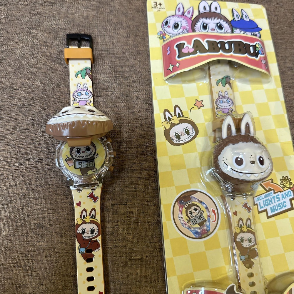 Labubu kids' watch toy - perfect gift for boys and girls in preschool! light-up cartoon electronic watch - ideal party favor