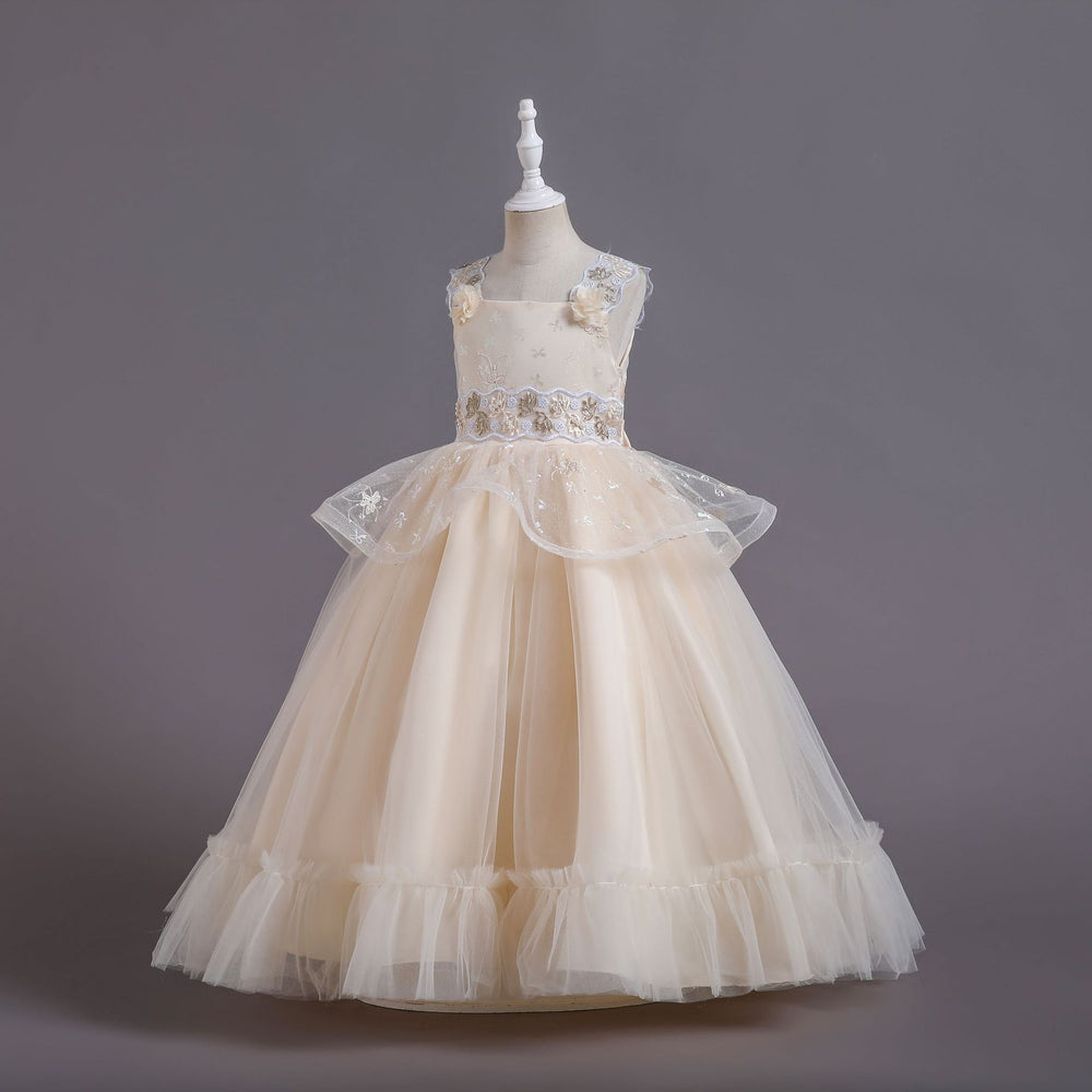 Amazon's new children's dress: patchwork princess gown for girls - high-end, stylish, perfect for hosts, performances, and evening events