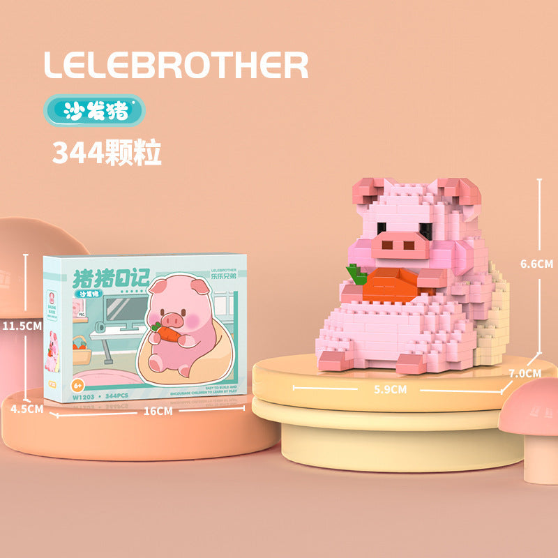 Compatible with lego micro bricks, cartoon figurines, children's educational building blocks, assembly toys, cross-border market stall gifts, wholesale