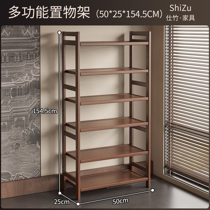 Solid wood chinoiserie tea set storage rack tea ornaments display rack tea cabinet small tea room storage cabinet