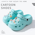 Thick sole crocs women's toe cap non-slip deodorizing filter not tired feet summer 2025 new arrivalfashion slippers women's outwear