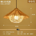 Straw hat chandelier southeast asian rattan creative bamboo art restaurant wedding store hotel b&b lampshade bamboo woven decorative chandelier