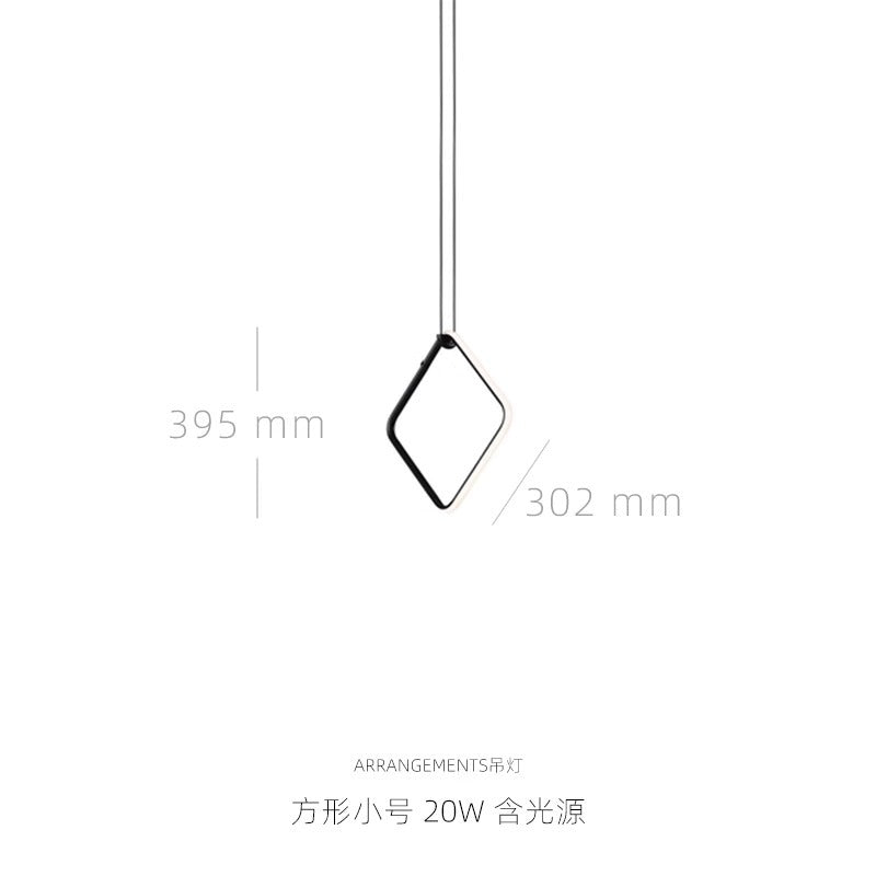 Italian arrangements modern minimalist geometric line restaurant pendant light creative magnetic combination dining table lamp