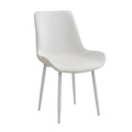 Minimalist luxury leather dining chair - suitable for home, hotel, and reception use. features a durable carbon steel frame and comfortable design