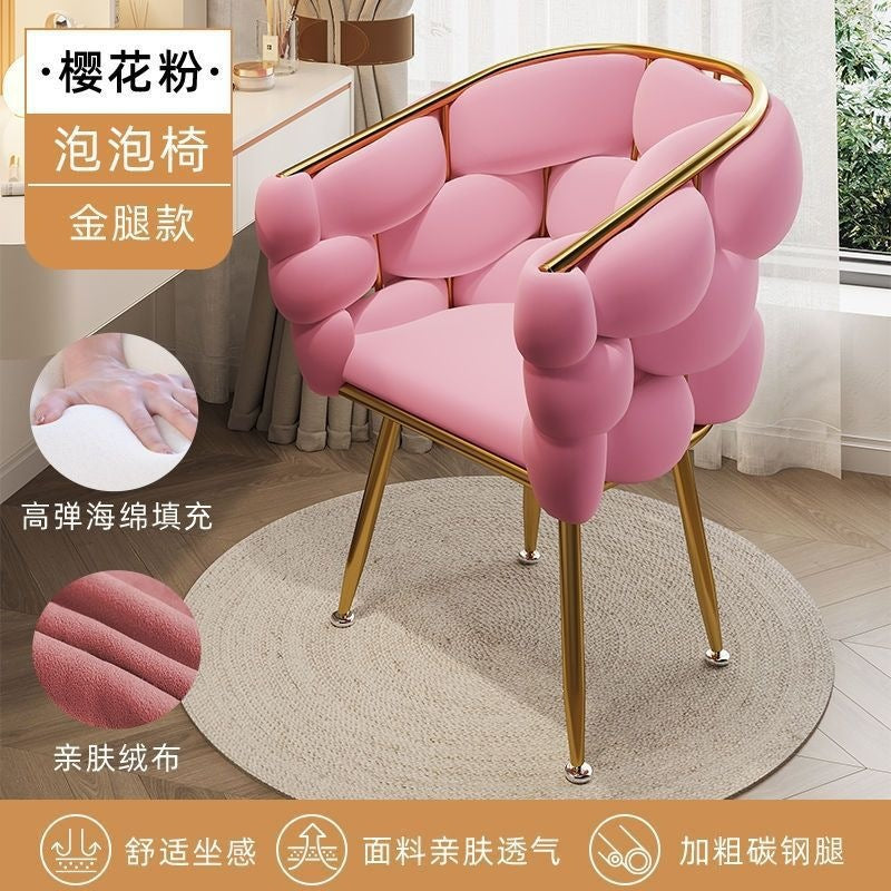 Bubble chair: minimalist, luxe design for home use - makeup vanity, manicure chair, comfortable petal shape