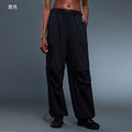 American paratrooper cargo pants - women's double waistband, straight leg, jogger style, quick-dry, breathable, casual activewear trousers d25111