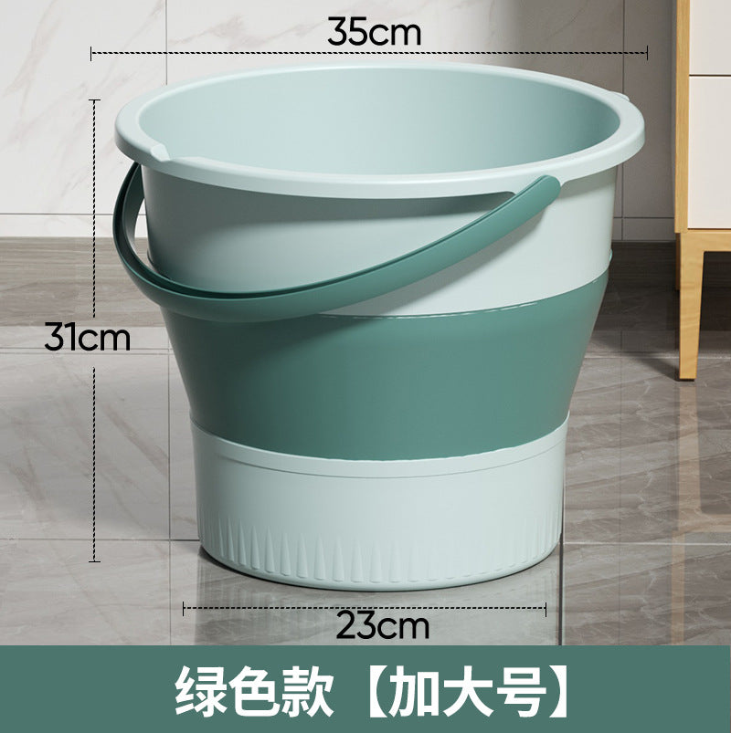 Collapsible water bucket - outdoor fishing bucket, available in small and large sizes, car travel, car wash bucket, portable thickened handheld plastic bucket for home use