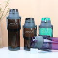 Jingle large capacity plastic water bottle with straw - portable, leak-proof, extra-large water bottle for men and women, perfect for outdoor use