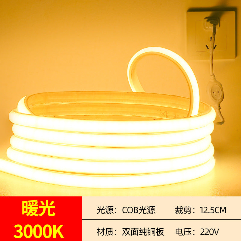 COB surface mounted light with 220v high pressure neon linear light strip silicone outdoor waterproof linear super bright led light~