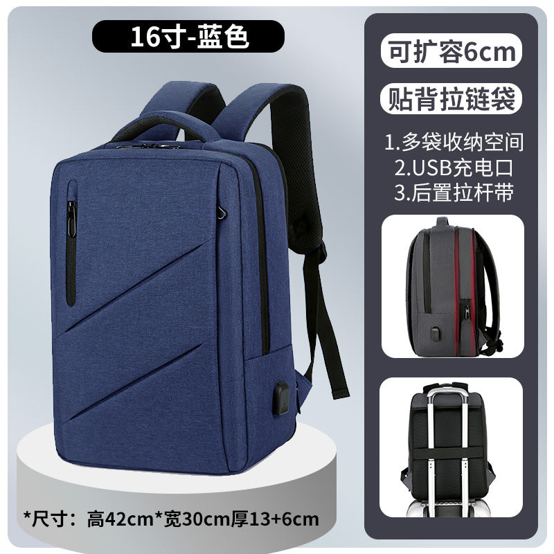 Renzhixing Multifunctional Computer Backpack USB Charging Can Increase Capacity Backpack Gift Luggage Printed Logo