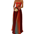 cross-border e-commerce women's fashion: new european and american summer styles - sexy bandeau cutout vacation dress