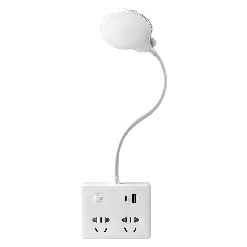Nightstand power strip with night light, desktop multifunctional usb socket, multi-outlet power strip, safe for student dorms