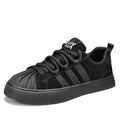 Shell toe men's shoes spring and summer construction site work all black labor protection work shoes waterproofmentrendy brand sports sneakers thick sole