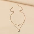 Star necklace wholesale fashion cross-border casual jewelry niche style full diamond multi-layer alloy moon jewelry women's sweater chain