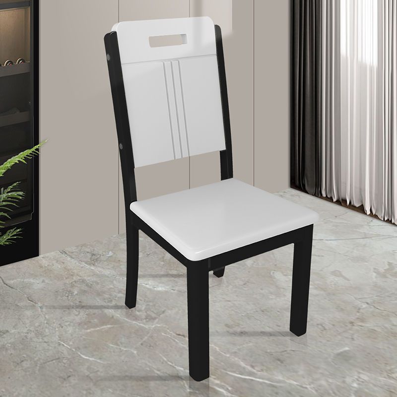 Solid wood chair durable chair dining chair for home rental house casualmahjong stool hotel black and white restaurant dining table and chairs