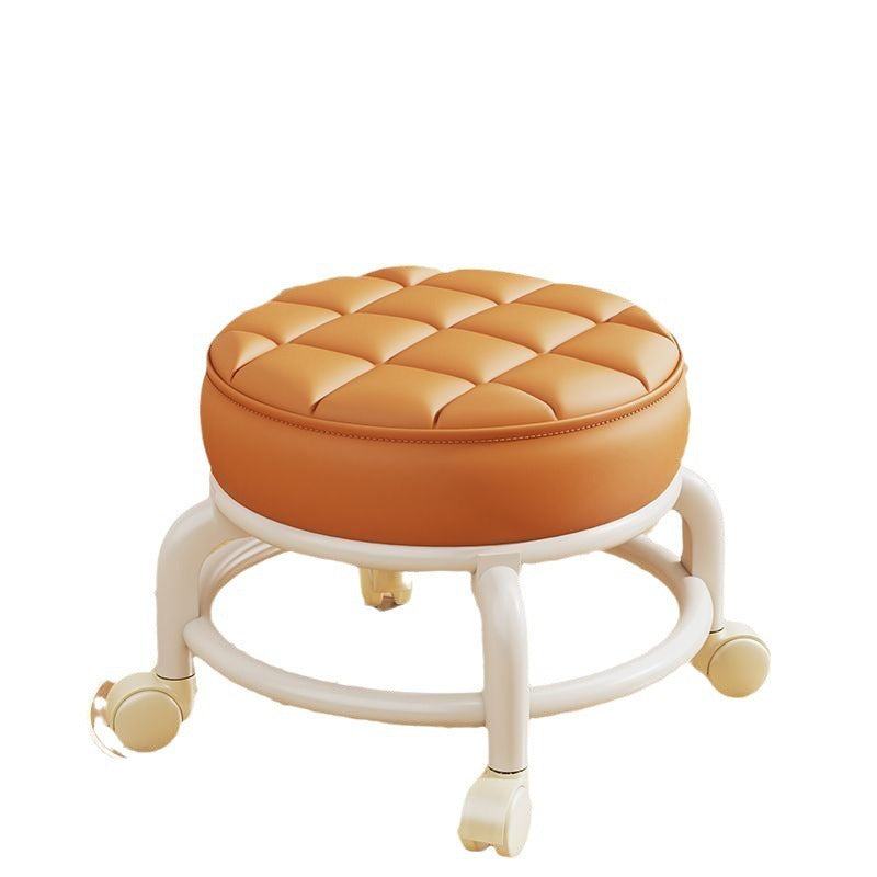 For homeuniversal wheel small stool with wheel beautiful seam stool silent wheel low stool with baby learning to walk stool four-wheel small bench