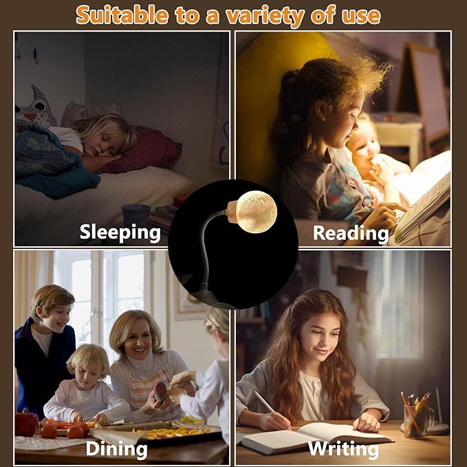 Moonnightlight moon lamp led voice control night light lighting usb atmosphere light three-color light