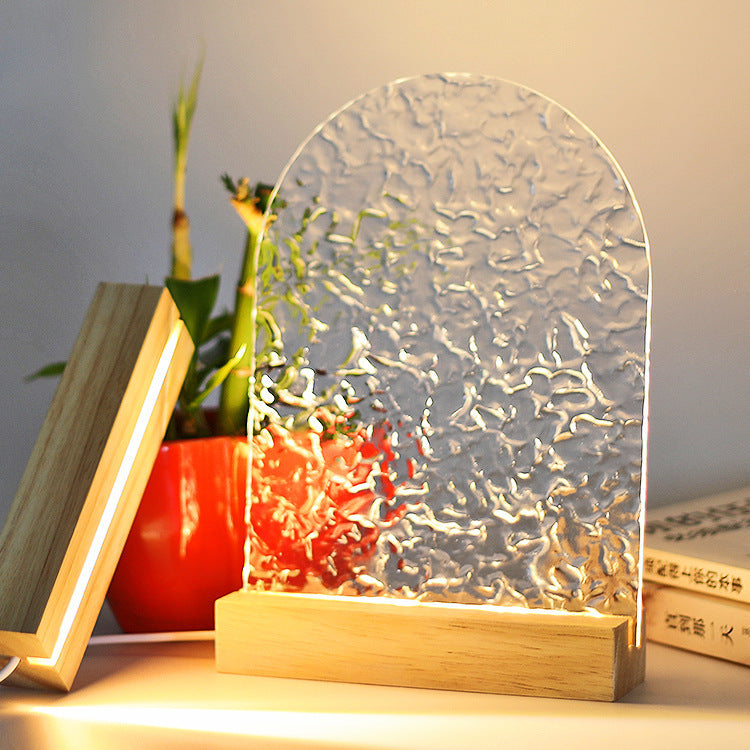 Water ripple glass drawing board tulip night light girlfriend birthday gift acrylic DIY ambient light