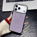 Suitable for iphone17promax large hole lens point drill mobile phone case apple 16/15p pearl leather pattern protective cover
