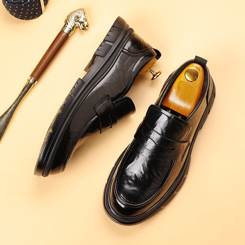 Men's leather shoes: new spring/autumn fashion, hot-selling british style, wedding, cross-border business casual, slip-on loafers