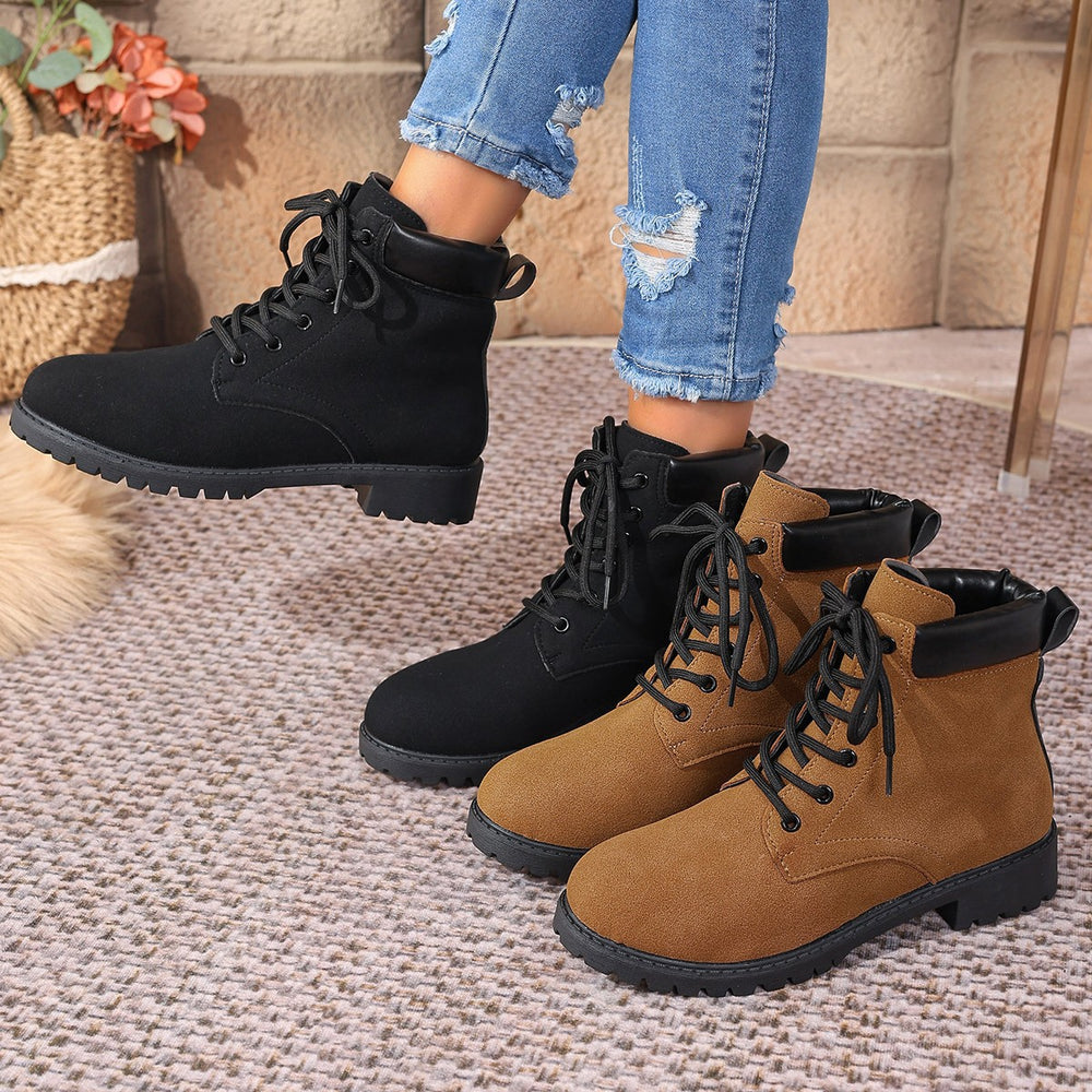 plus sizefashionfashionboots women's fall and winternew arrivalbritish style front tie back short bootsexportwholesale