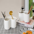 Minimalist pure white pen holder storage ceramic vase kitchen utensil organizer home decor ceramic vase ornament