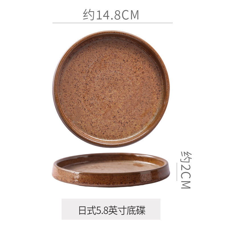 Retro japanese style mug kiln clay cup afternoon tea latte latte cup cake dessert plate for home mug