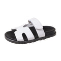 summer new thick-soled sandals & slippers - plus size, one-strap, hook-and-loop closure, color block design, casual outdoor women's shoes - versatile & stylish