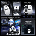 Liberty wolf a7 tri-mode mouse - lightweight paw3311 gaming wireless bluetooth mouse with display and rgb charging dock