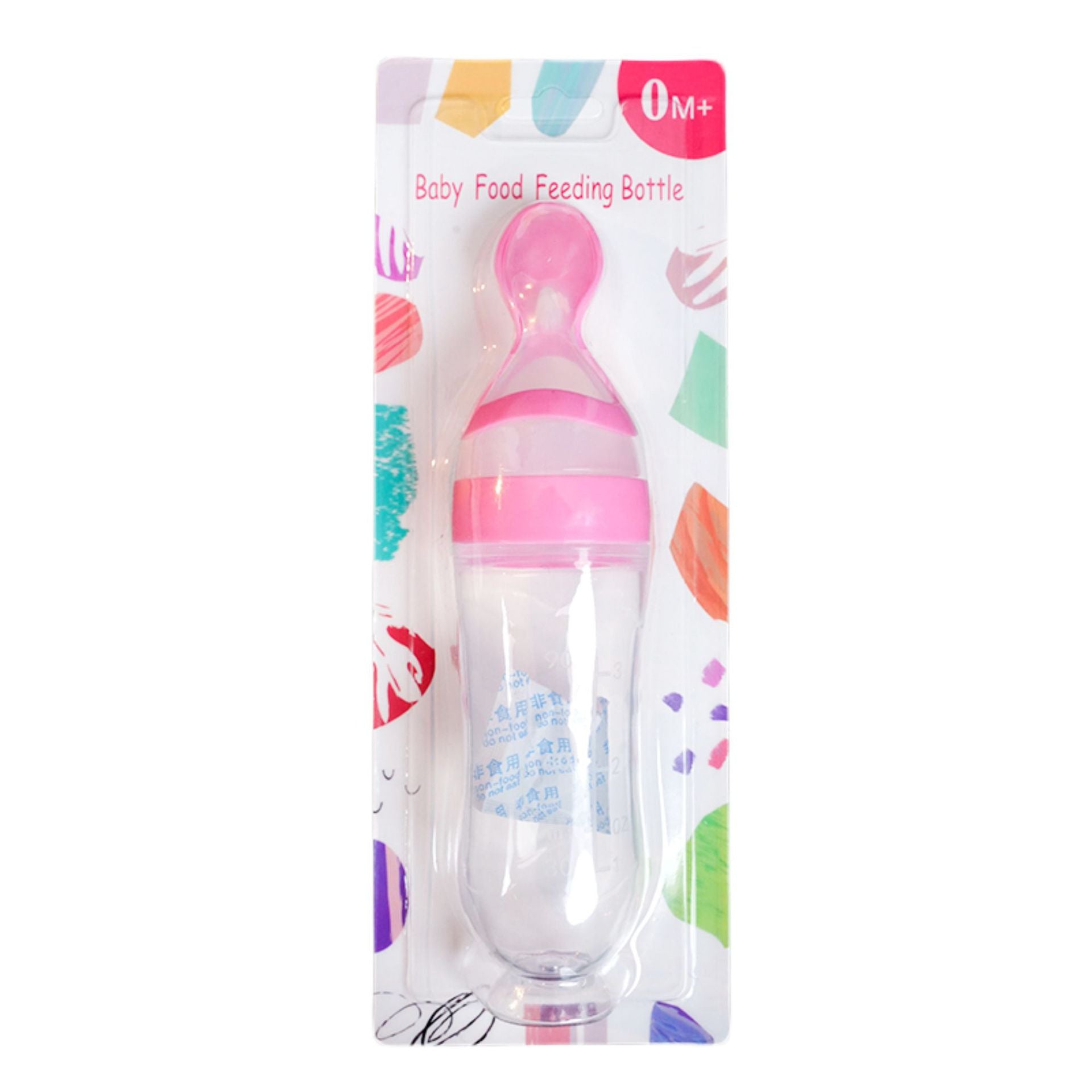 English card baby rice paste bottle baby silicone feeding bottle children's complementary food bottle rice paste spoon extrusion feeding spoon