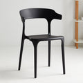 Plastic backrest chair horn chair pp casual coffee chair scandinavian style milk tea shop cafe dining chair armrest commercial