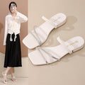 Export 42 plus sizefrenchflats rhinestone sandals women's shoes 2025 new arrival fairy style elegant sandals